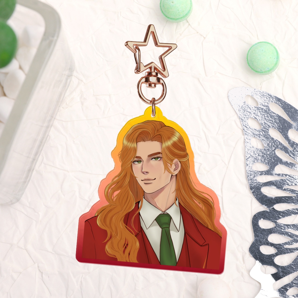 Stardew Valley Elliott Colored Edge Acrylic Keychain