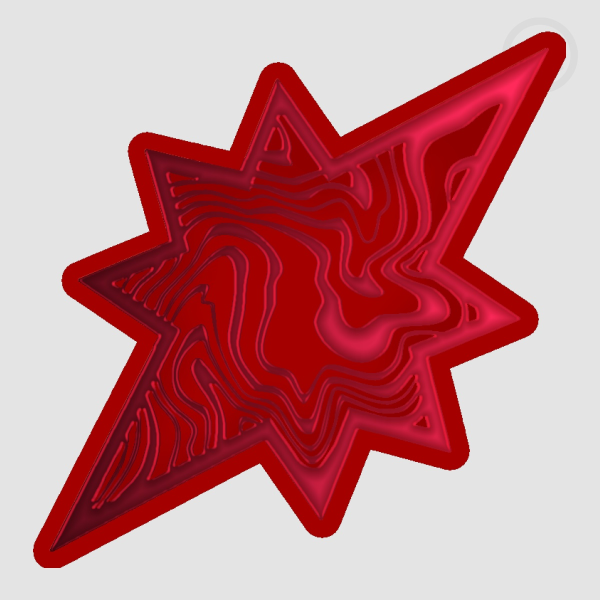 Starflux Red Raised Foil Sticker