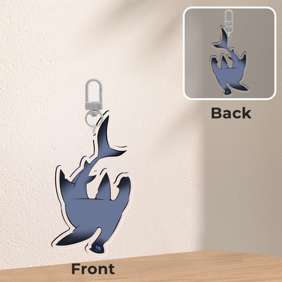 Hammer Head Clear Acrylic Keychain