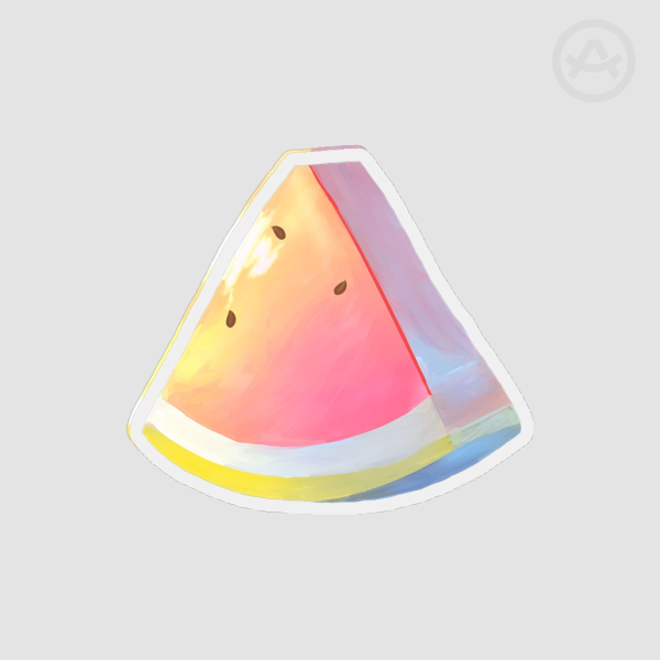 Watermelon fridge magnet