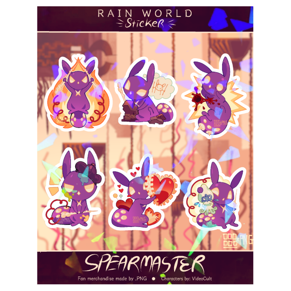 Spearmaster sticker sheet