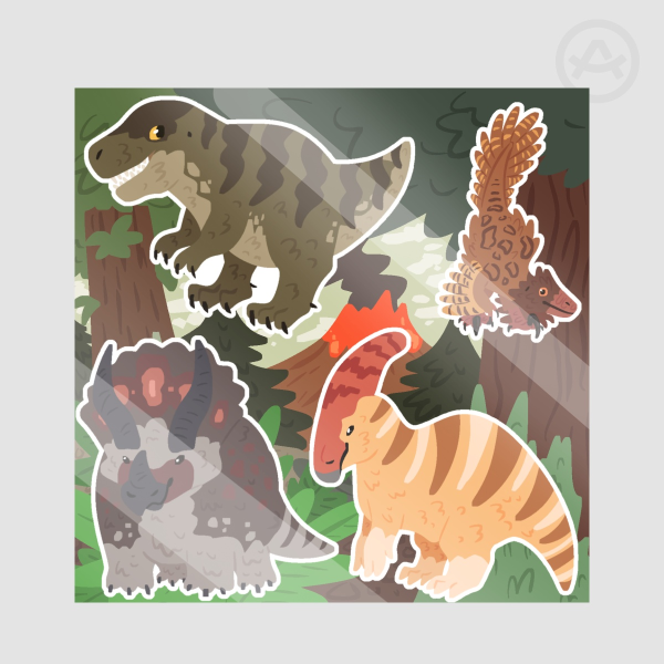 Dinosaur sticker sheet