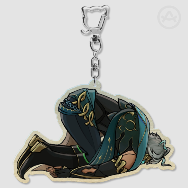 Alhaitham Suffering Wood Keychain