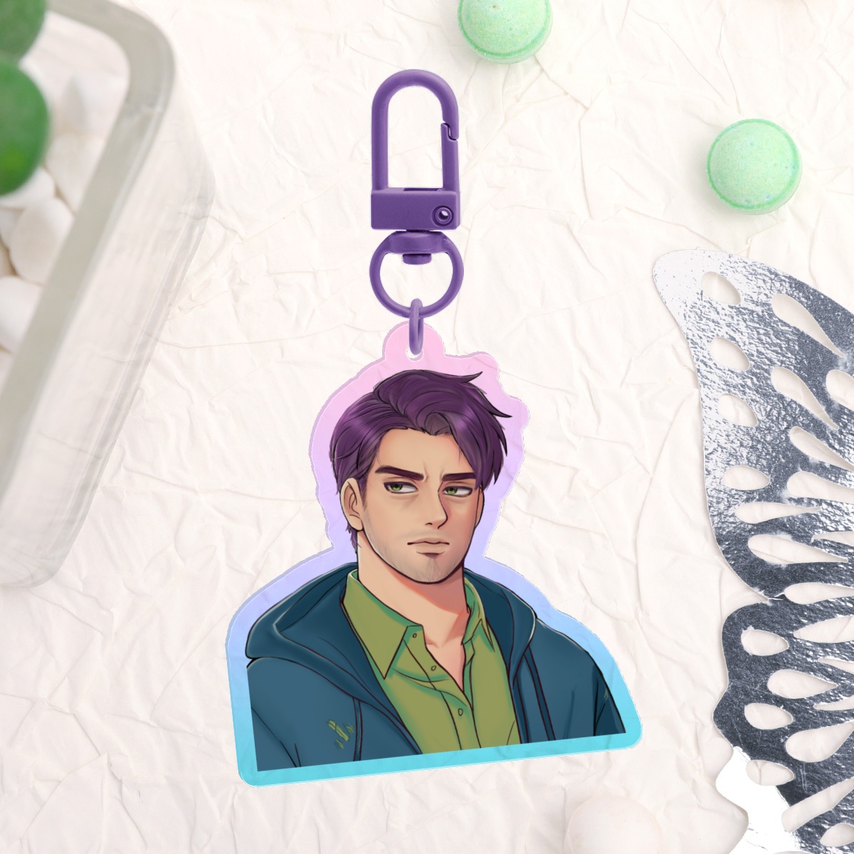 Stardew Valley Shane Colored Edge Acrylic Keychains