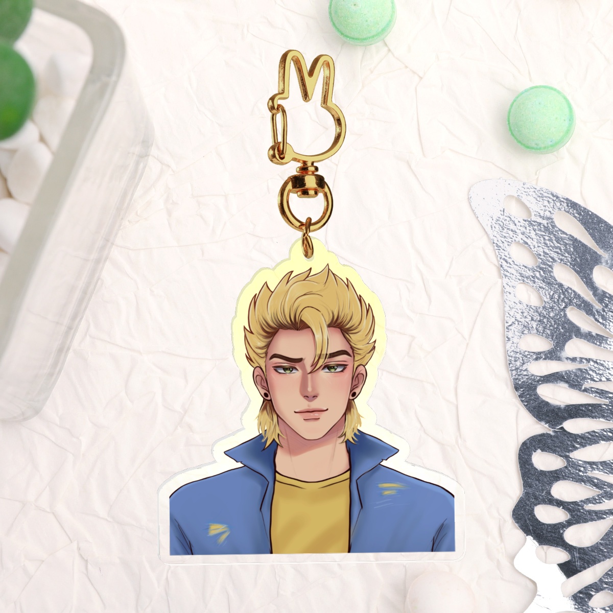 Stardew Valley Sam Colored Edge Acrylic Keychain