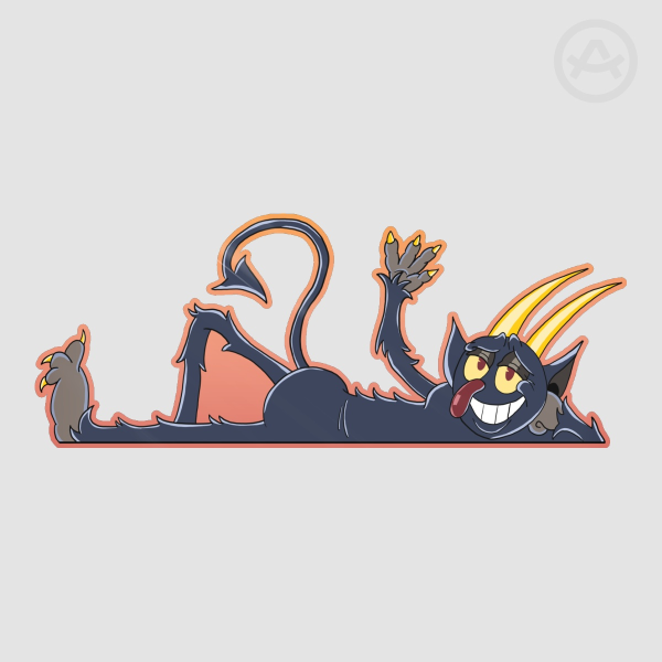 Cuphead Devil Inspired Die Cut Sticker