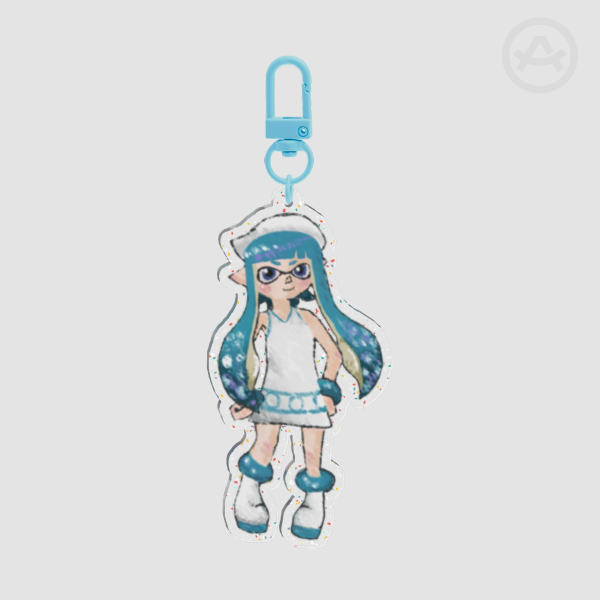 Splatoon squid girl keychain