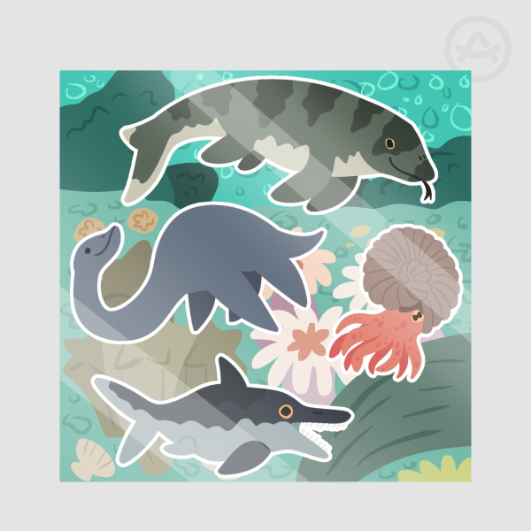 Ancient Oceans sticker sheet