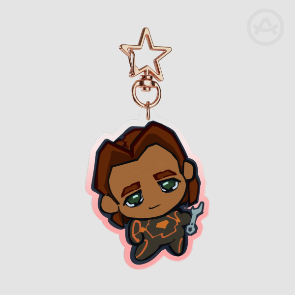 Rudy Colored Edge Acrylic Keychain