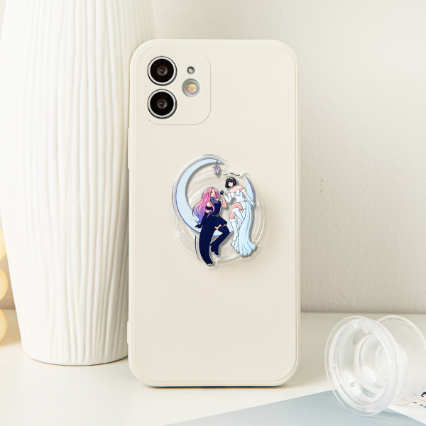 MiziSua - Acrylic Airbag Phone Holder - 1.96"(50mm), Clear