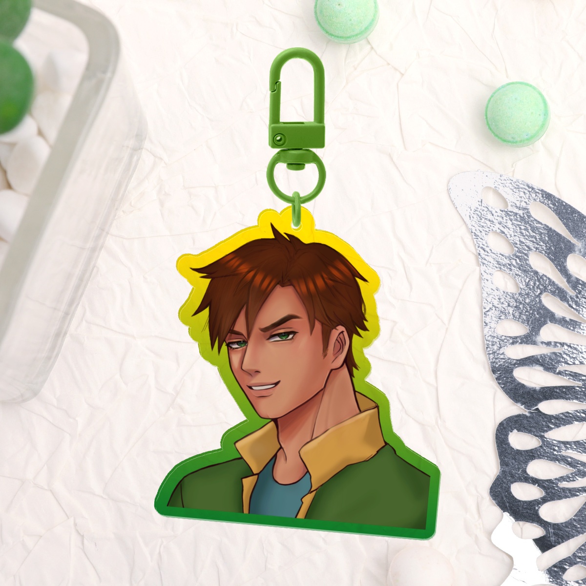 Stardew Valley Alex Colored Edge Acrylic Keychains