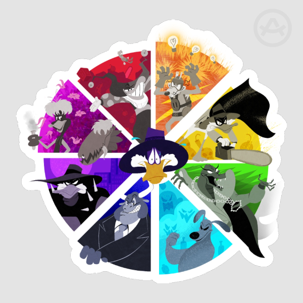 Darkwing Color Wheel (+DW) Sticker