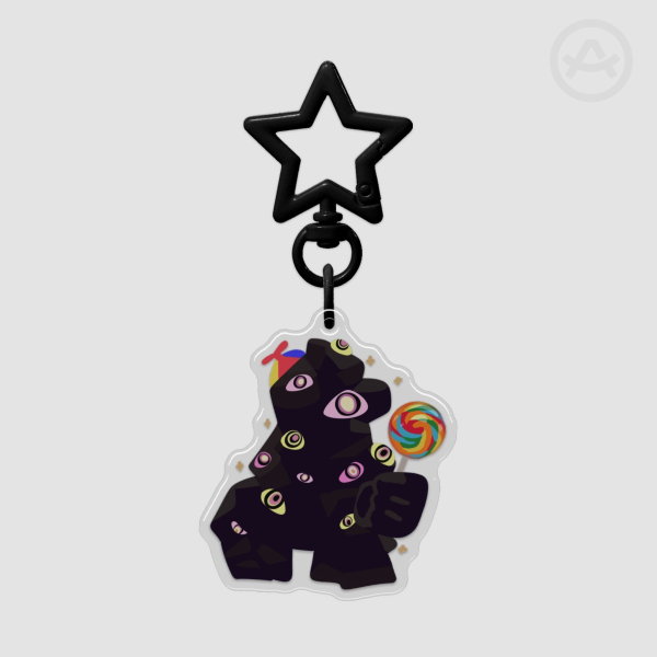 Whimsical Abstraction Epoxy Keychain