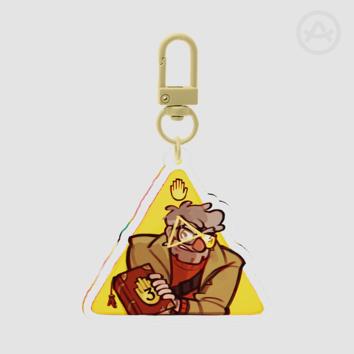 Stanford Triangle Keychain