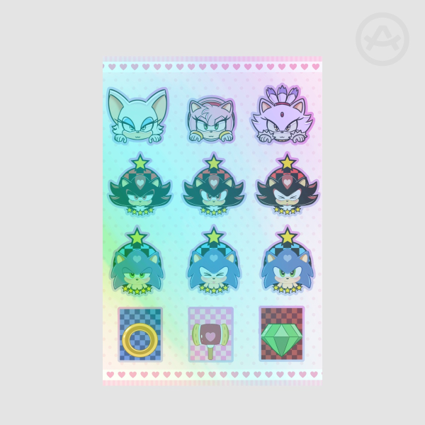 Sonic Coated Paper Stickers Sheet