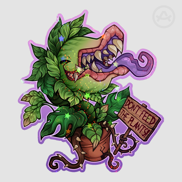 Audrey 2 sparkly sticker
