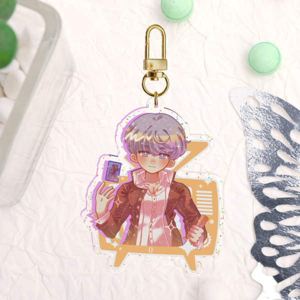 P4 Protagonist Glitter Acrylic Keychain
