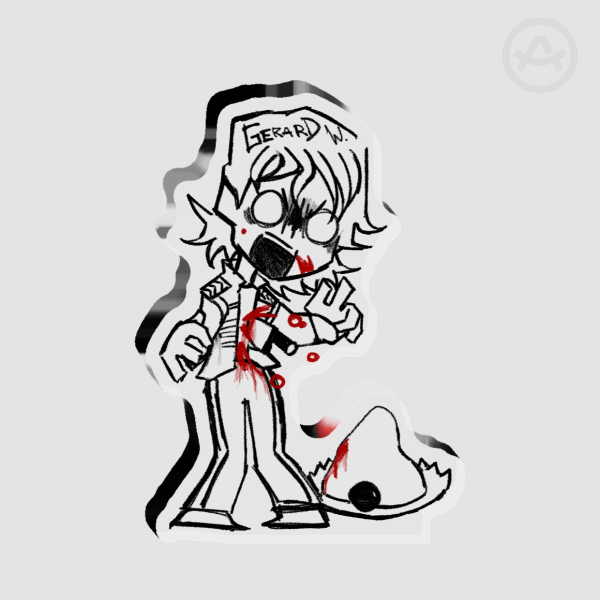Gerard Way Thick Acrylic Stand No Base - 0.27"(70mm), 0.39"(10mm)
