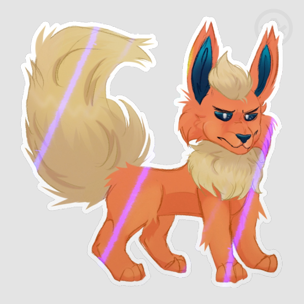 Flareon Eeveelution Pokemon Sticker