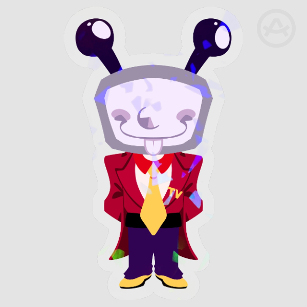 Mr Ant Tenna Chibi Die Cut Sticker