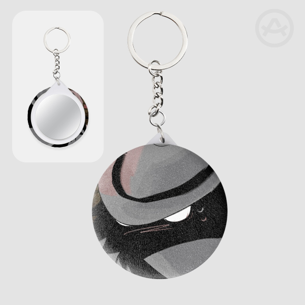 Msak Plush Badge Mirror Keychain