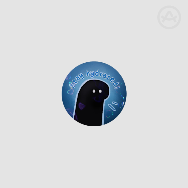 Mother Worm (Pikuniku) Stay Hydrated Badge