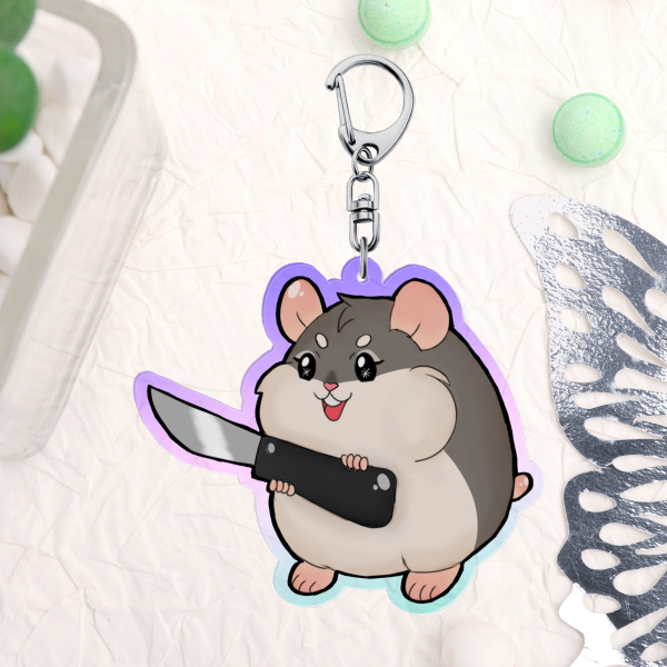Knife Hamster Keychain