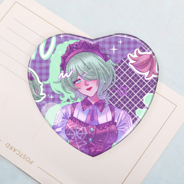 Kirumi Tojo Heart Shape Holographic Badge