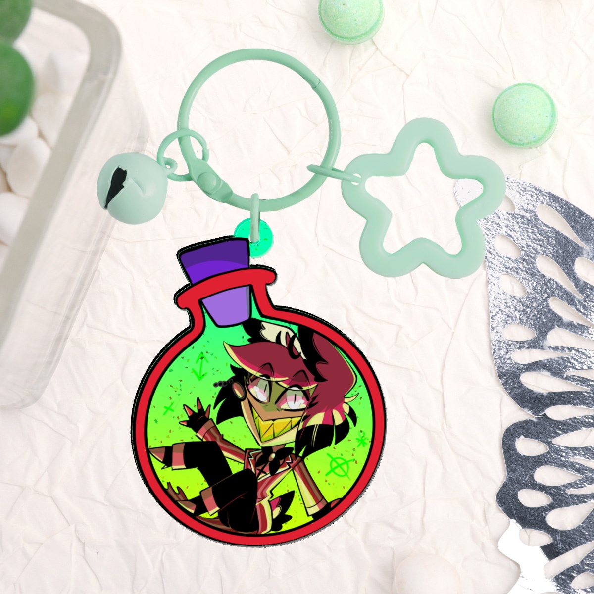 [BOTTLE KEYCHAIN] green magic