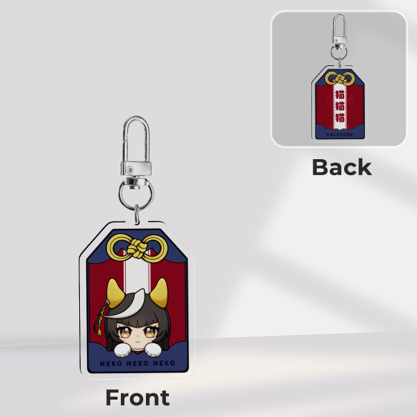 Umamusume Calstone - Omamori (Neko Neko Neko) Keychain