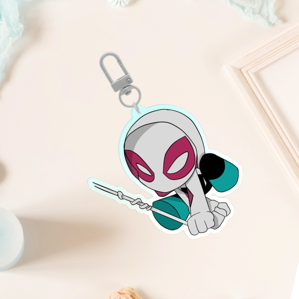 Gwen Stacy Colored Edge Acrylic Keychains