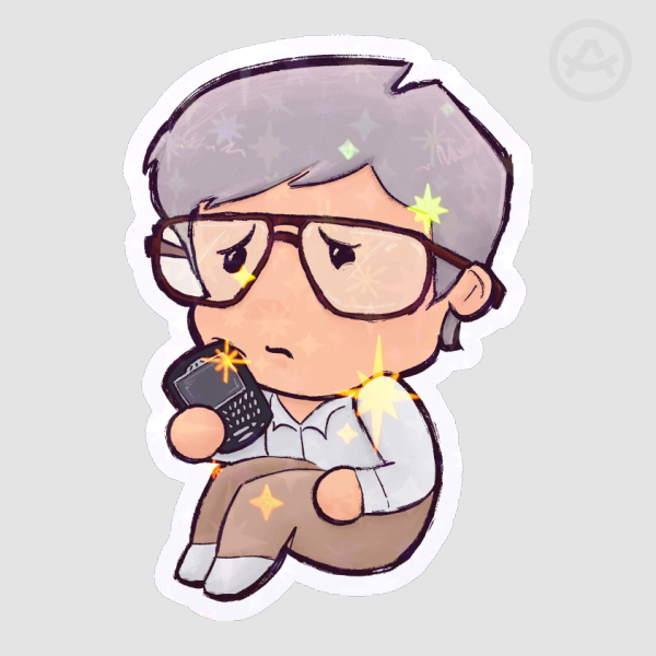 mike blackberry sticker