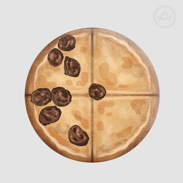 Left beef pizza Plush Badge