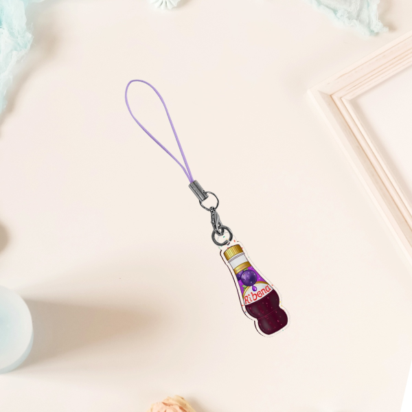 Ribena Glitter Acrylic Keychains