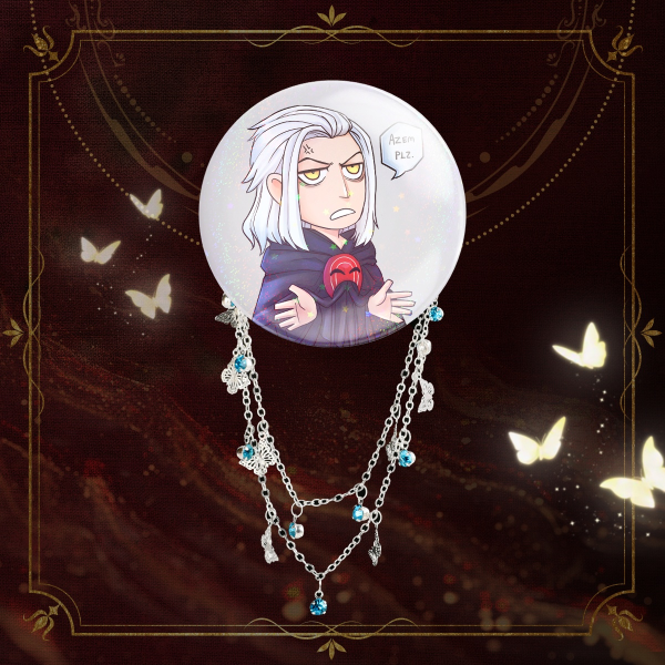 FFXIV Hades Emet-Selch Round Badge With Chains