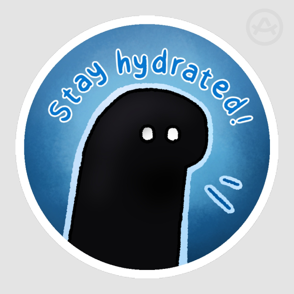 Mother Worm (Pikuniku) Stay Hydrated Sticker