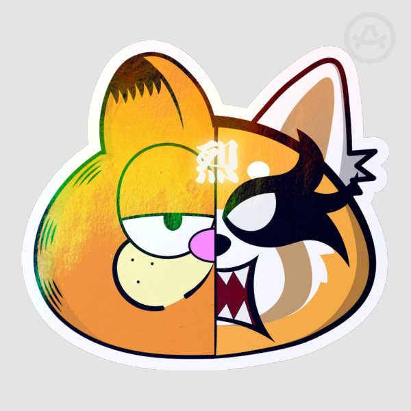 Garfsuko 64x58mm Die Cut Coated Paper Rainbow Sticker