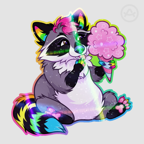 Skittles the Raccoon Sticker
