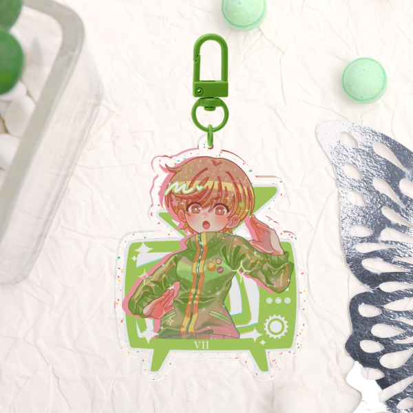 Chie Satonaka Glitter Acrylic Keychain