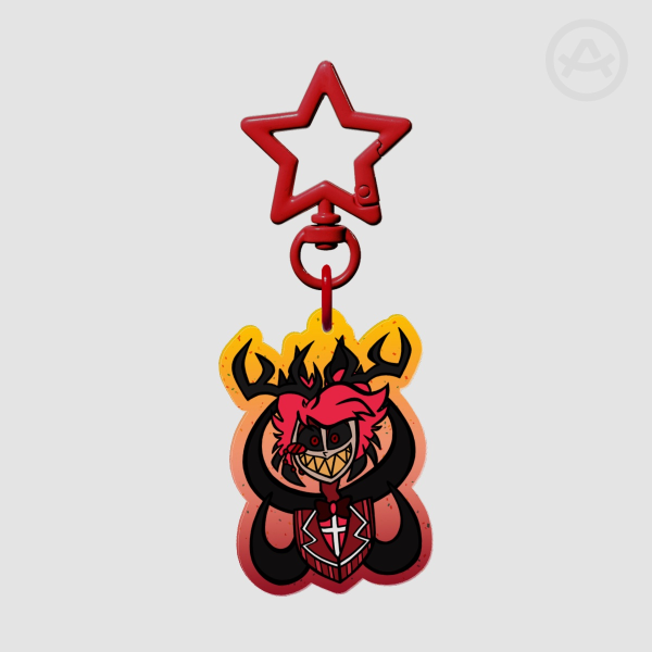 Demon Alastor Glitter Acrylic Keychains