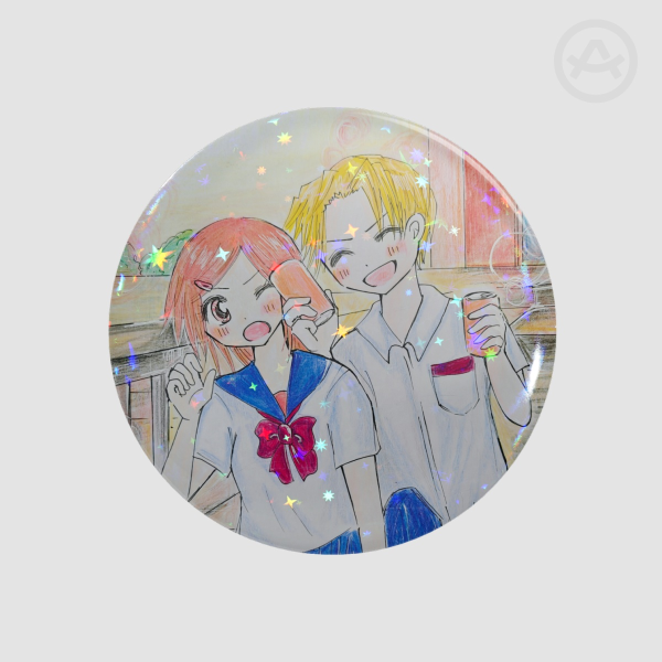 Couple Round Badges (Button Pins)