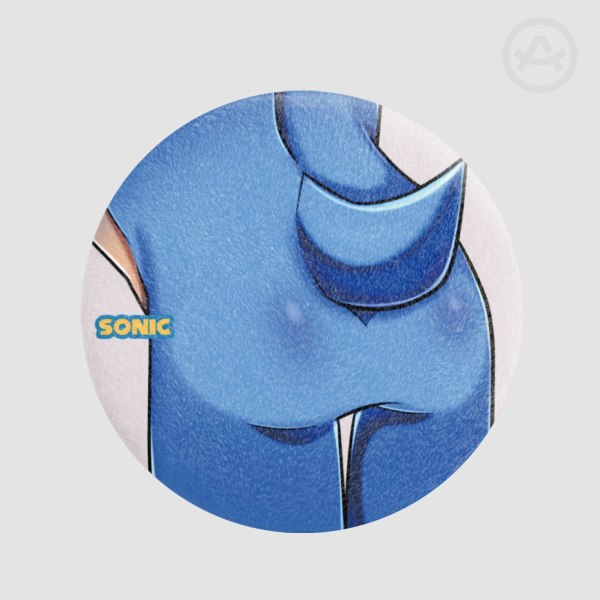 Sonic's butt funny  Plush Badges