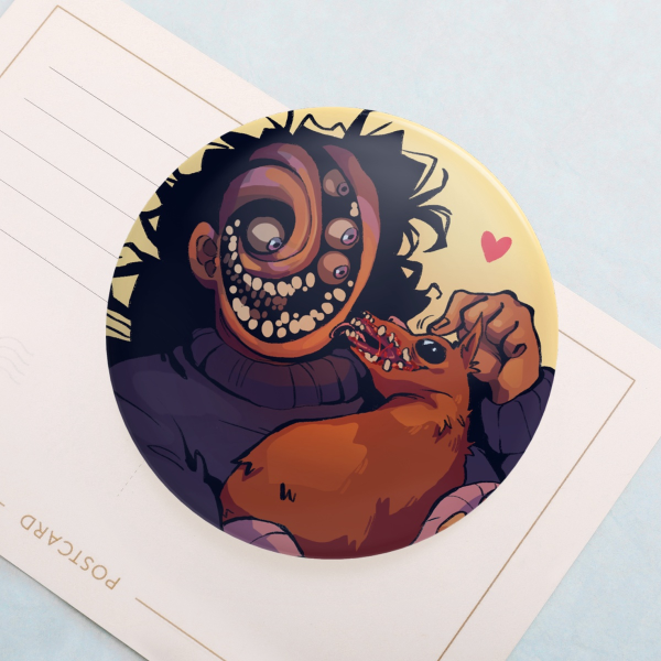 Hellen & Rat Look Outside Round Badges (Button Pins)