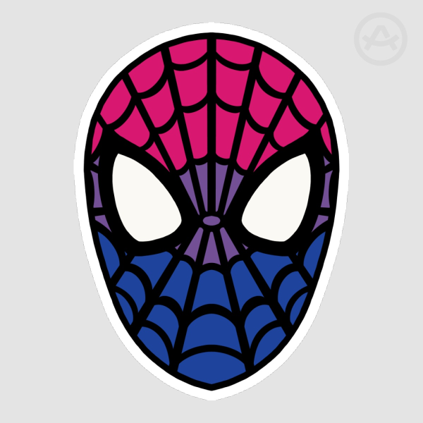 Bisexual Spidey Mask Sticker
