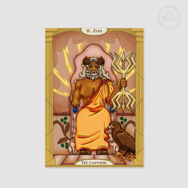 Zeus "the emperor" tarot card poster (A5)