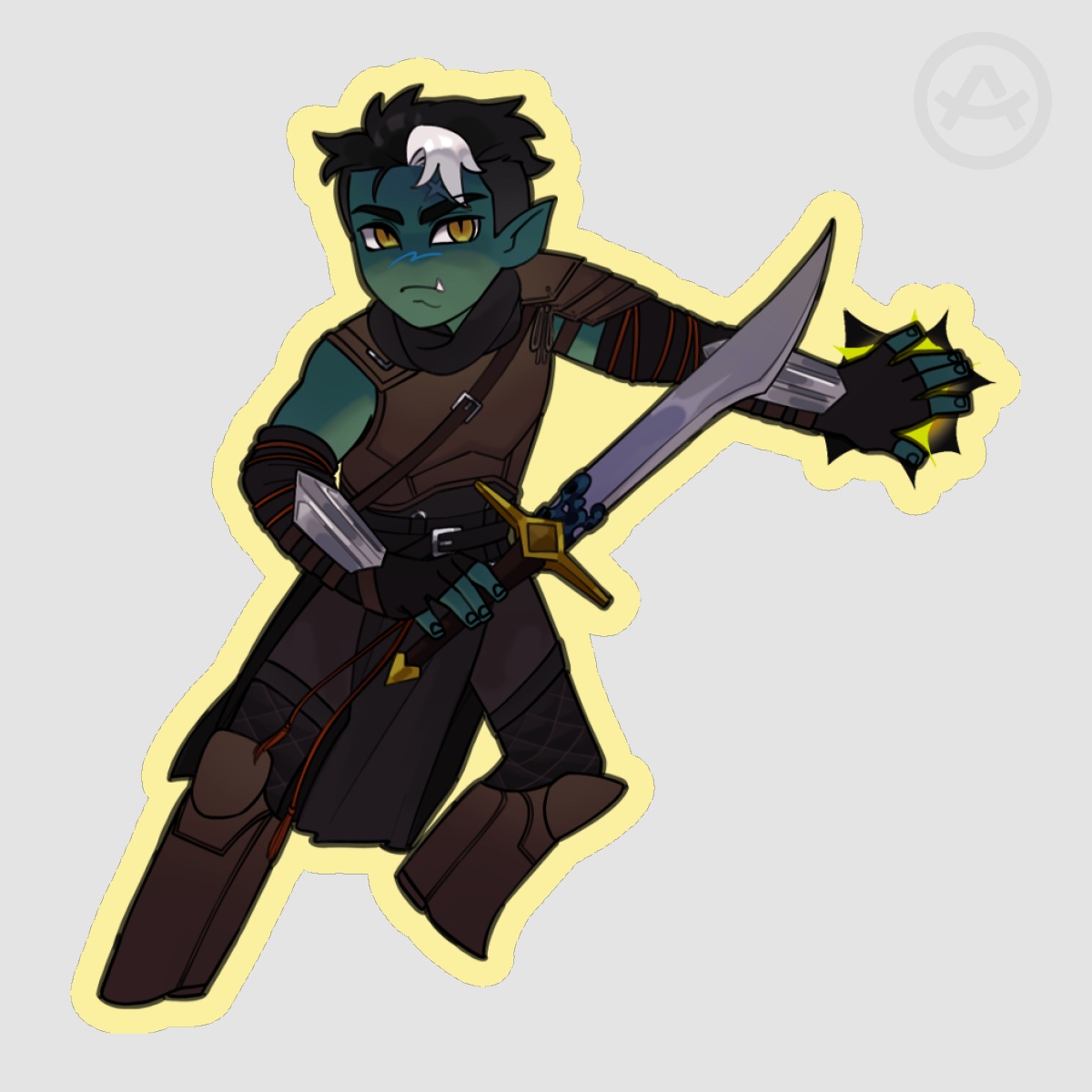 fjord stone matte sticker | critical role: mighty nein