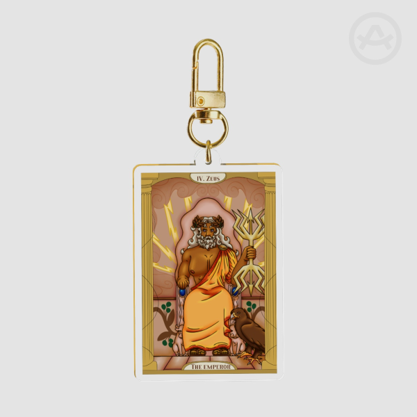 Zeus "the emperor" tarot card keychain