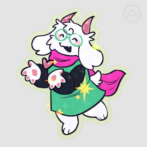 Ralsei Holo Star Sticker