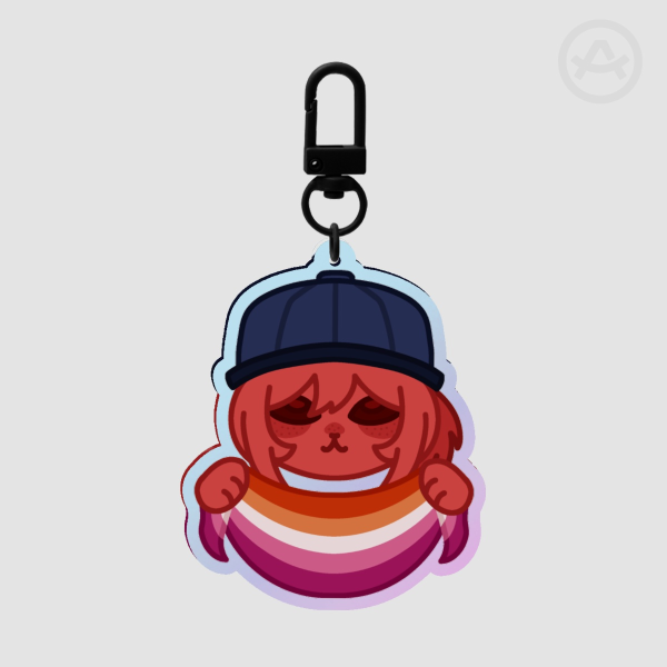 Vitriolic_Red Rainbow Acrylic Keychain