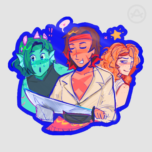 Riptide pirates sticker of my old art,,